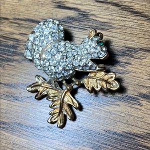 Squirrel and Seal Brooches